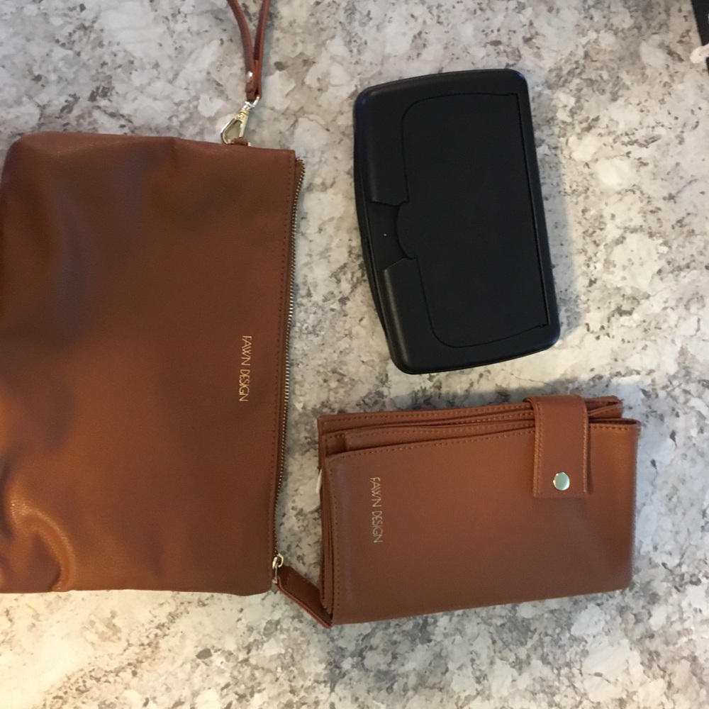 Fawn design diaper clutch